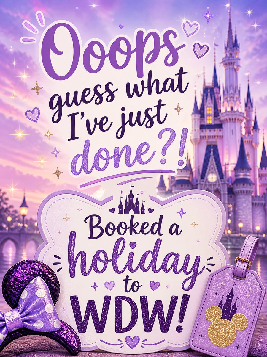 Nicky1606's tweet photo. @WaltDisneyWorld 

Oops guess what I’ve done!?

I was meant to book a cruise but couldn’t find one we wanted so…..Florida here we come! https://t.co/ZNeyAQpjze