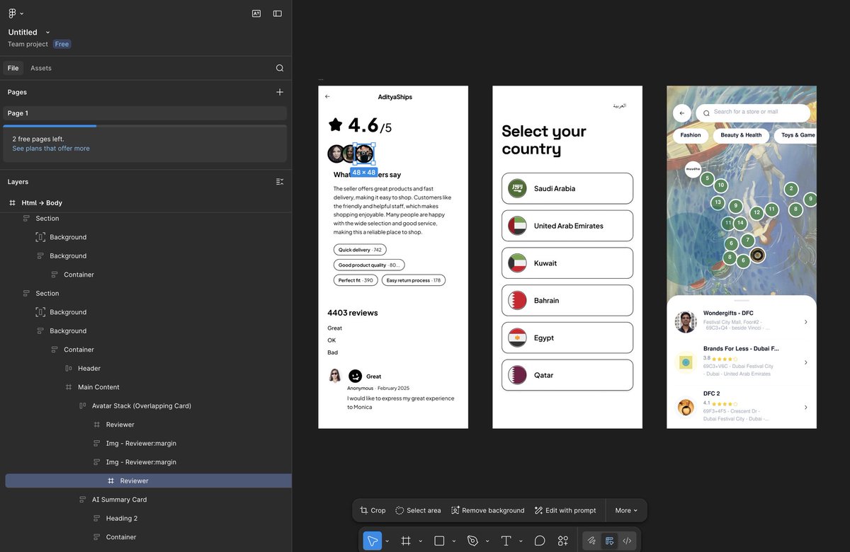 AdityaShips's tweet photo. One click export of AI designs to Figma got crazy accurate

Live now in Appthetics https://t.co/JCaj7eaNfK