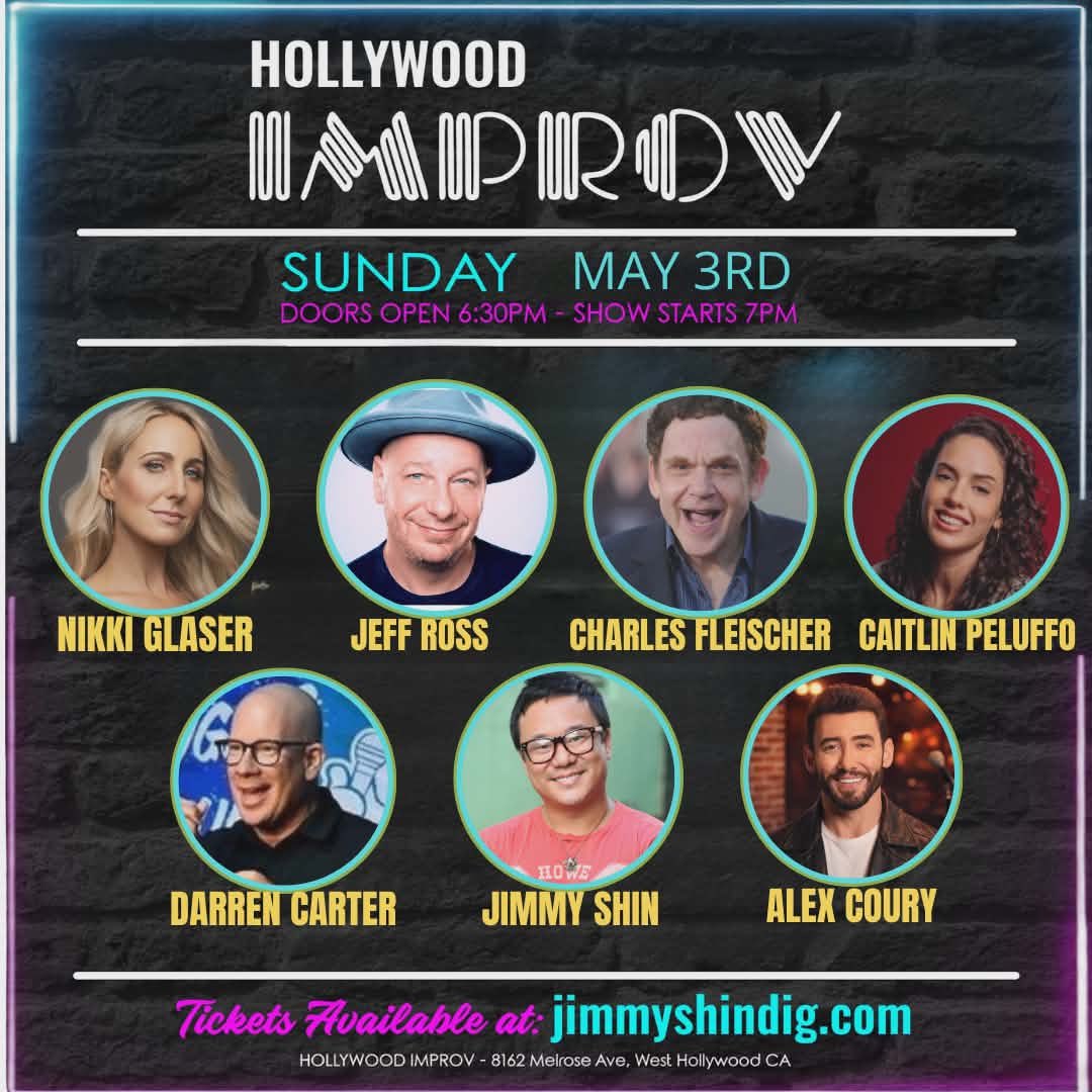 HollywoodImprov's tweet image. Great show tonight at 7pm in The Main Room featuring @NikkiGlaser @realjeffreyross Charles Fleischer, @DarrenCarter @iamjimmyshin @caitlinpeluffo &amp;amp; more! Low Ticket Warning! Get tickets at hollywoodimprov.com 

#hollywoodimprov #comedy
