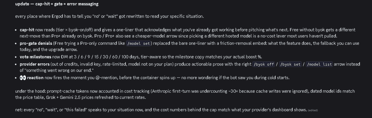 ergod_dev's tweet photo. just a couple updates this morning #aidiscordbot https://t.co/EyHjKPANMk