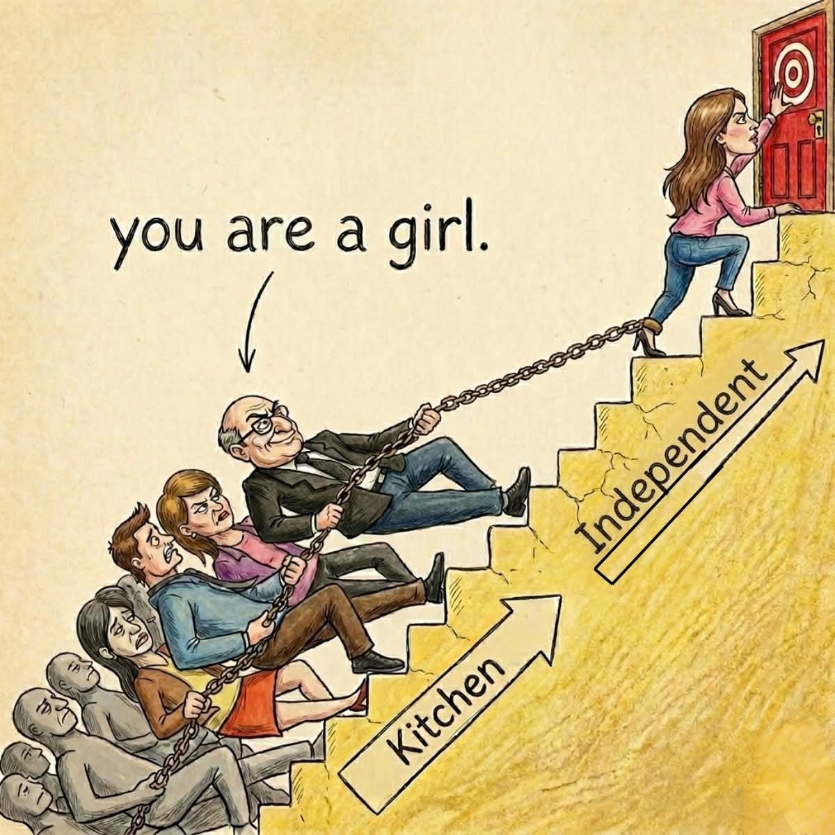 TarunaGarg_'s tweet photo. Is gender an issue? 

#EditorialCartoon #SatireArt #SocialCommentary #DeepMeaning #ThoughtProvoking #VisualCommentary #IllustrationArt #CartoonWithMessage #ArtWithMeaning https://t.co/qxPPUjJhhI