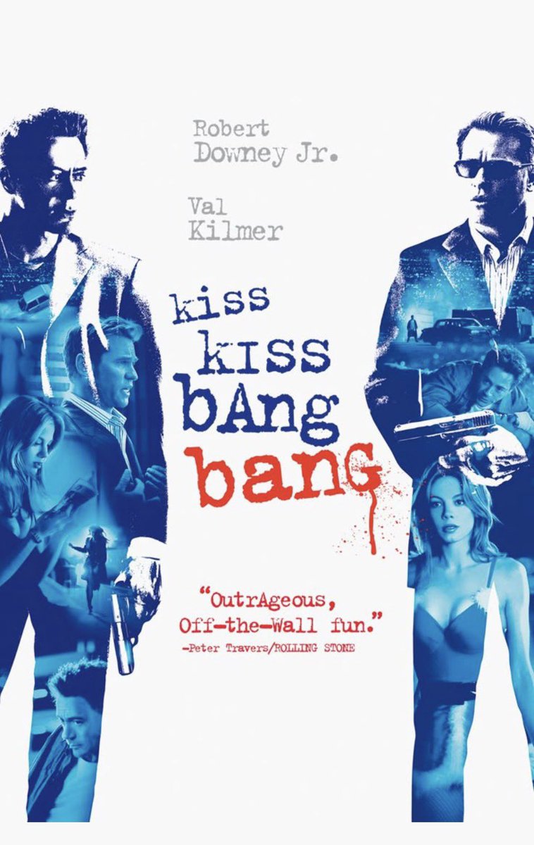 JatinLive's tweet image. #KissKissBangBang is a slick, hilarious neo-noir—sharp dialogue, chaotic energy, and killer chemistry between #RobertDowneyJr and #ValKilmer