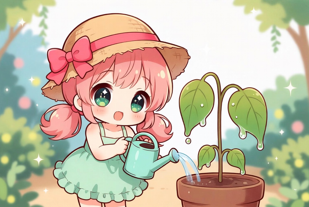 acvxo's tweet photo. しずくを待つ声をきいてみよう🌿

くたっと葉っぱが教えてくれるよ👀
さらさら土の色もヒントだね🟤

ごくごくお水をあげてみよう💧
いきいき元気がもどるよ🌞

#水やり #植物観察 #ガーデニング https://t.co/IjQKalCh35