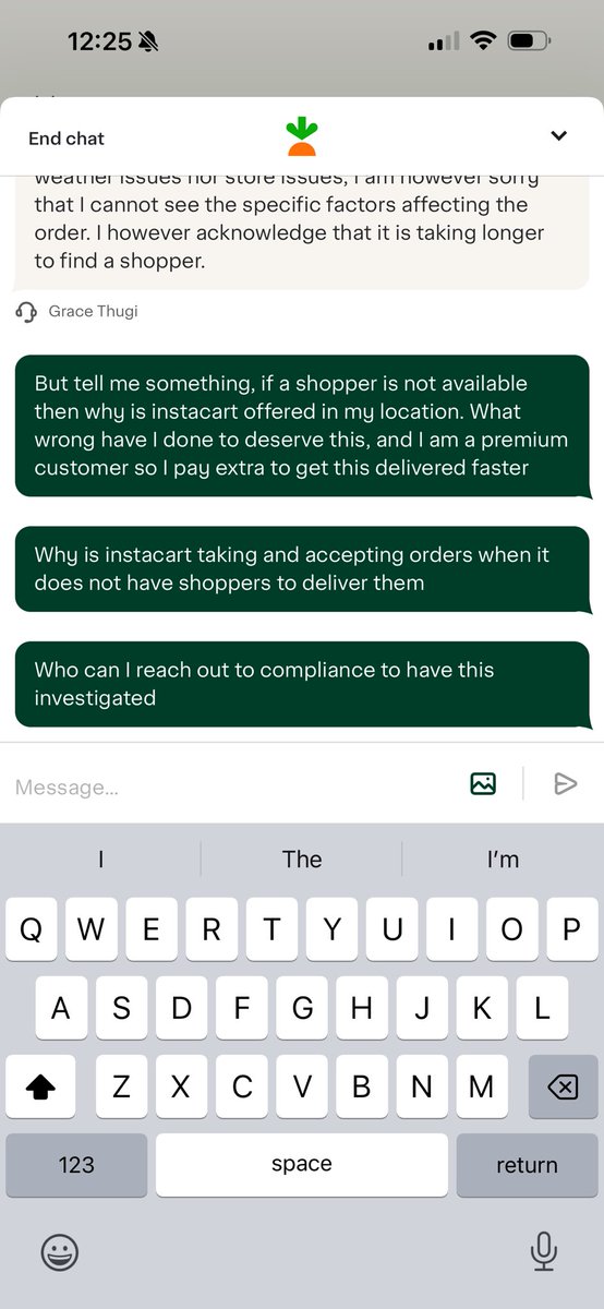 WittyCircuitry's tweet photo. Just keeps getting worse … they want me to cancel and reorder and wait for 2 more days for my order to arrive. You should be ashamed @Instacart.
To all the twitterverse. I rest my case on the malpractices here. The receipts have been attached, @USCPSC @FTC @bbb_us @amyklobuchar @ConsumerHelp_  please help stop this. A honest citizen will than you. 🙏