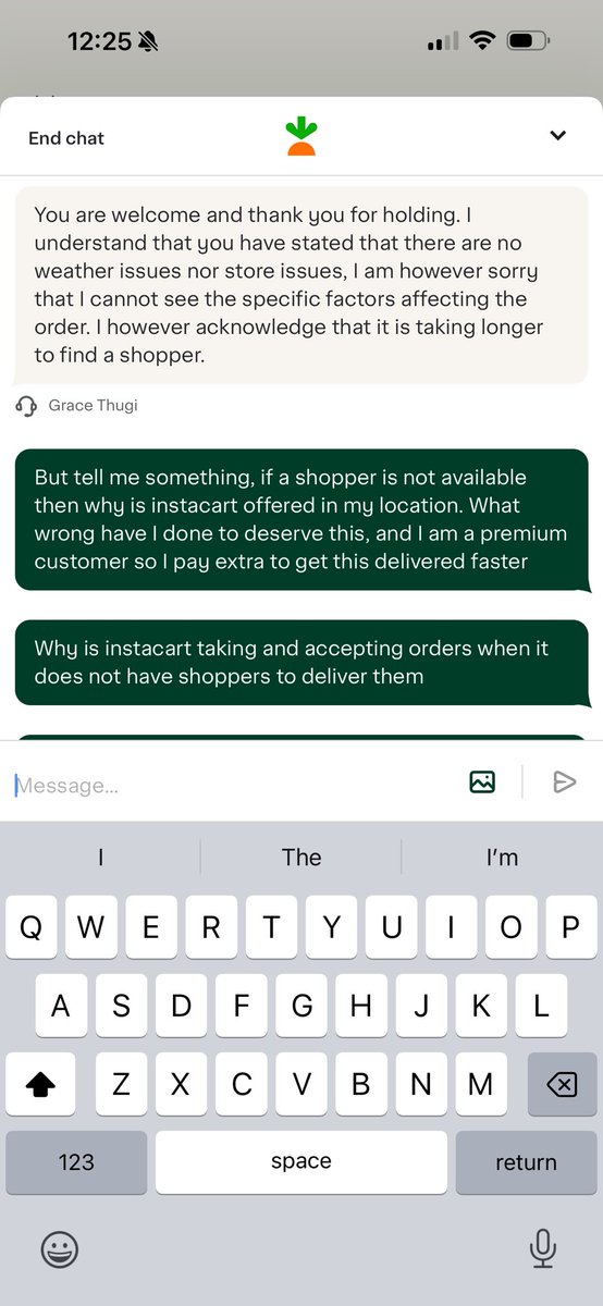 WittyCircuitry's tweet photo. Just keeps getting worse … they want me to cancel and reorder and wait for 2 more days for my order to arrive. You should be ashamed @Instacart.
To all the twitterverse. I rest my case on the malpractices here. The receipts have been attached, @USCPSC @FTC @bbb_us @amyklobuchar @ConsumerHelp_  please help stop this. A honest citizen will than you. 🙏
