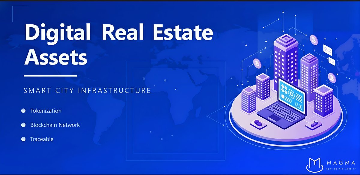 magmarealestate's tweet photo. GM 🌤️ 

Focused as always: turning real estate into traceable digital assets built for smart-city infrastructure. https://t.co/P5OgkWrjvb