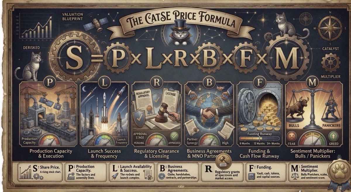 CatSE___ApeX___'s tweet photo. This conceptual formula used to have a T for Technological risks.

But I no longer believe that the perception of technological risks drives $ASTS share price.

I will explain why in this thread.

No A for Algos in it either RT😼. 
Just a way to show many things affect price.

1/ https://t.co/xXftlWGfhi