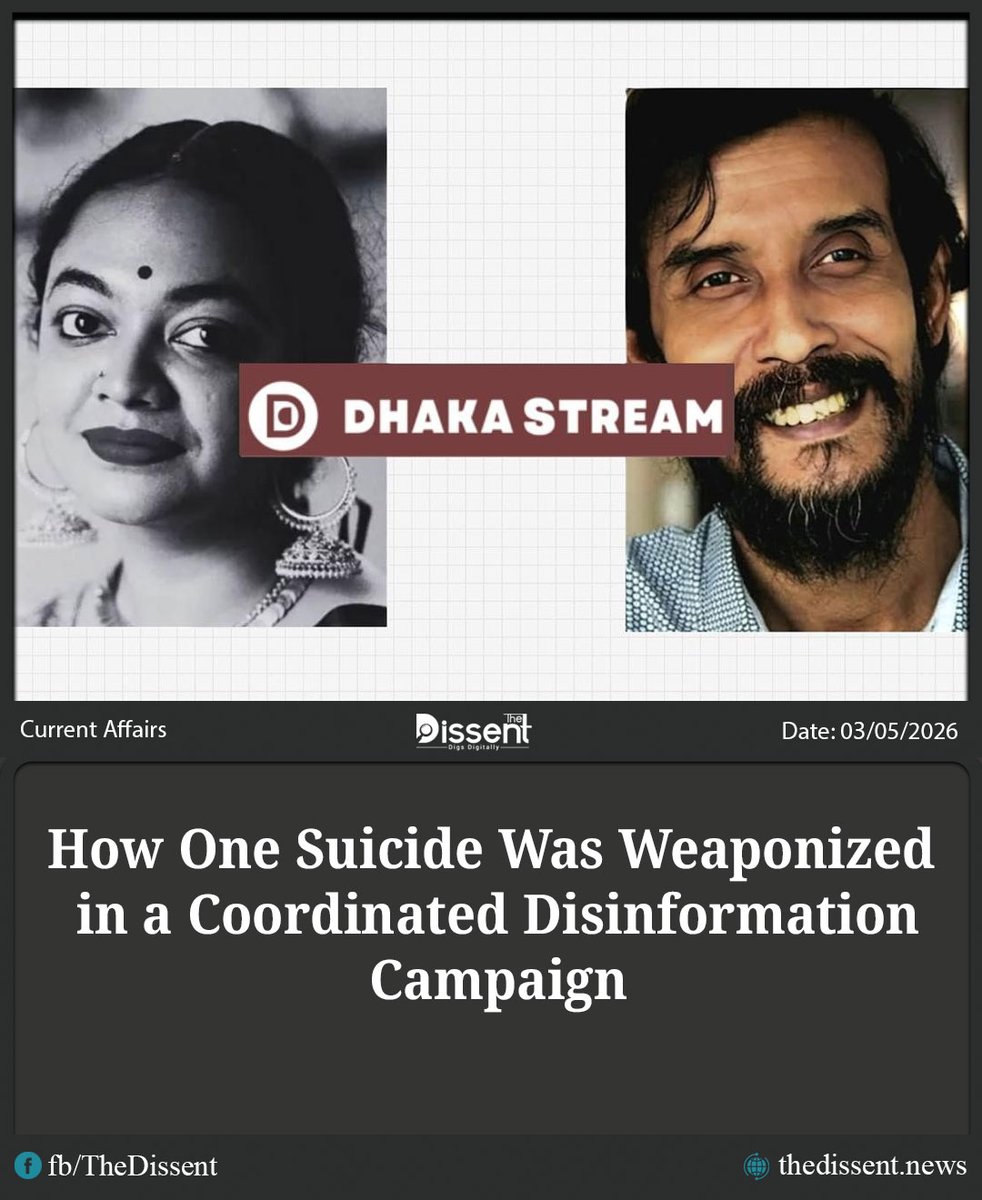 TheDissent_News's tweet image. How One Suicide Was Weaponized in a Coordinated Disinformation Campaign
thedissent.news/current-affair…
#Suicide #Disinformation #DisinformationCampaign