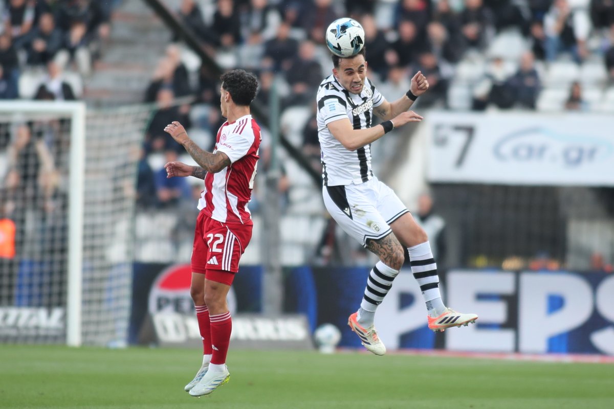 PAOK_FC's tweet image. #Photos Στο 40' το ντέρμπι είναι ισόπαλο. #PAOKOLY #StoiximanSuperLeague #Playoffs #slgr #OurWay