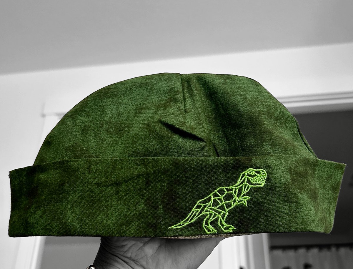 YogaWares's tweet image. He likes #dinosaurs, so I made him a #TRex #Beanie, of course! Cause that’s what I do, I make ALOT of #beanies #caps #hats 😊 #embroidery #handmade #shortbeanies #shorties #kidsbeanies