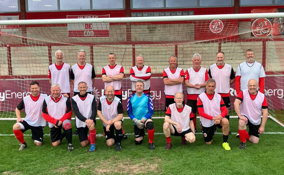 FTFlyersFC's tweet photo. ⚽️ HIGHBURY STADIUM ⚽️

Our annual 13-a-side game at Highbury Stadium took place earlier today. Well done to all involved and congratulations to the Reds taking the trophy 7-5.
Thanks to all the volunteer helpers. A Fantastic day! 👏⚽️ https://t.co/viHlLj3pB0