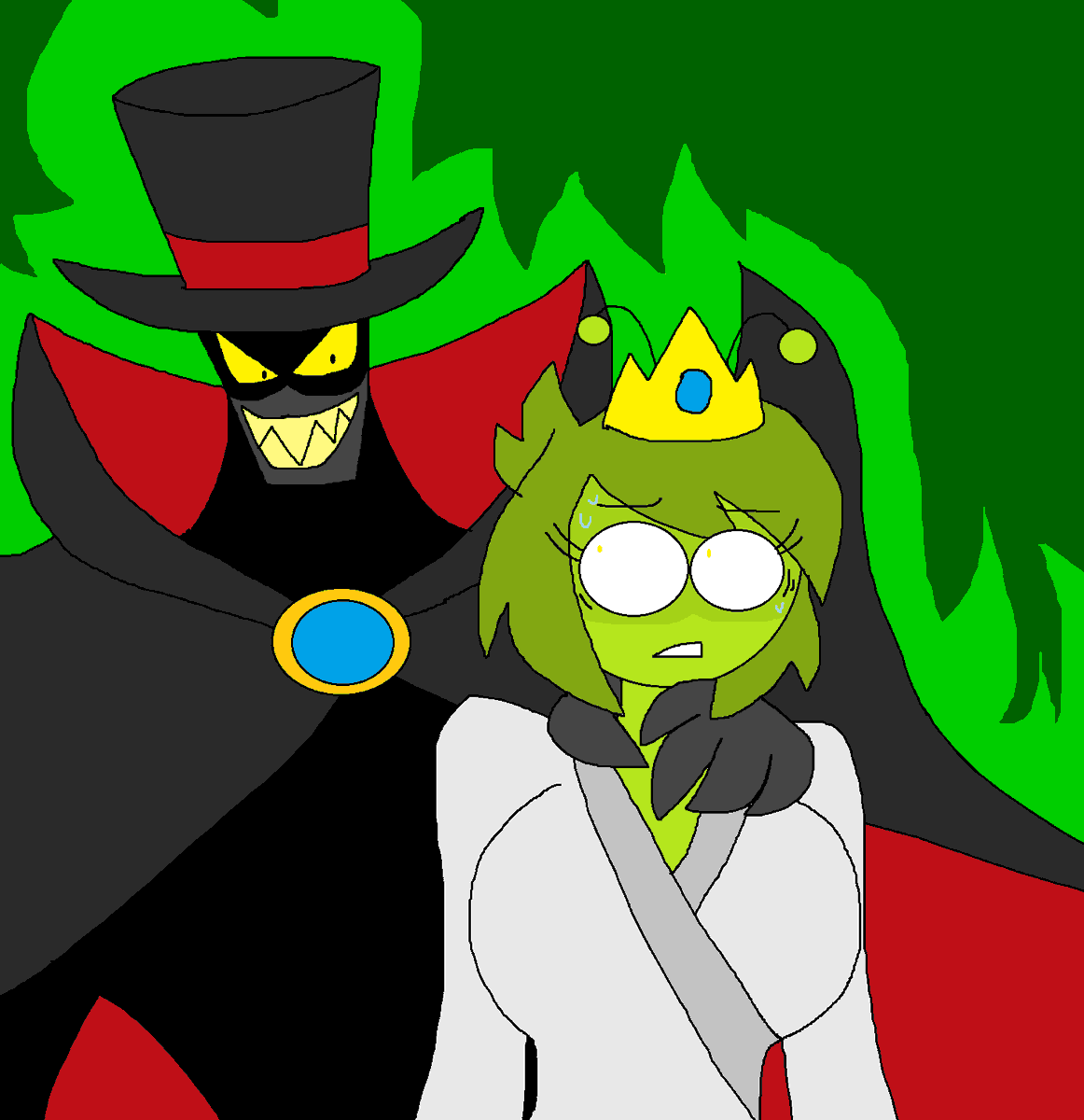 NeilMartinNuez1's tweet image. Lord Black Hat And Queen Marthia #HeroVerse #Paint #drawing #Villanos