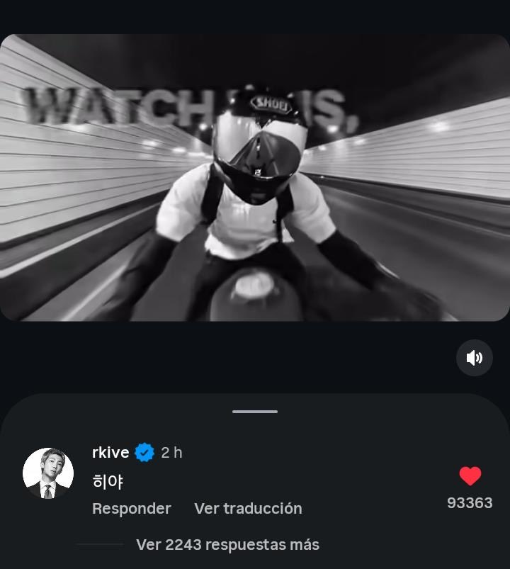 ||INSTAGRAM💬||<a href="/BTS_twt/">방탄소년단</a> 

#Namjoon comentó el reciente reel de #Jungkook 💜

🐨: 히야= Hiya (hey, hola)

instagram.com/reel/DXaJjNMk_…