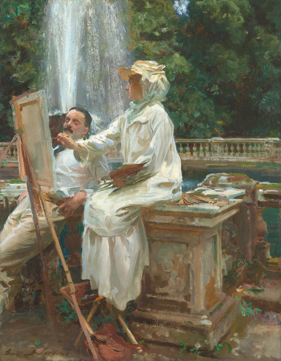 Rebeka80721106's tweet image. #VoceEDelizia @PaolaToogoodxme 
#Arte John Singer Sargent🎨
La fontana, Villa Tortolia, Frascati, Italia, 1907
The Art Institute of Chicago
Lungo fiume, 1885
Collezione privata
Lo scialle di cashmere, 1910

@albertopetro2
