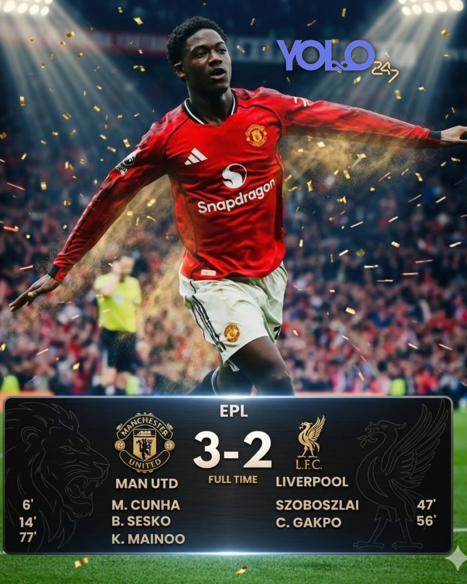 KingPhemyte's tweet photo. 🚨 𝗢𝗙𝗙𝗜𝗖𝗜𝗔𝗟: For the first time in a decade, Manchester United have done the league double over Liverpool:

✅ Man Utd 3-2 Liverpool
✅ Liverpool 1-2 Man Utd https://t.co/OHbPBa6JCf