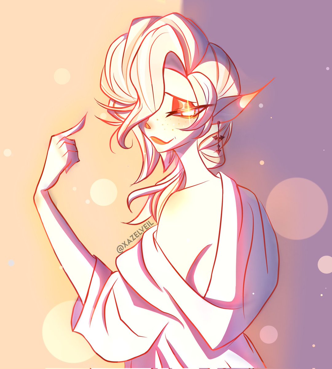 XazelVeil's tweet image. I present to you my OC Angel from Hazbin Hotel named Zaphiel. He is the angel of dreams.

#hazbinhoteloc #hazbinhotel #oc #drawingsㅤㅤ #art