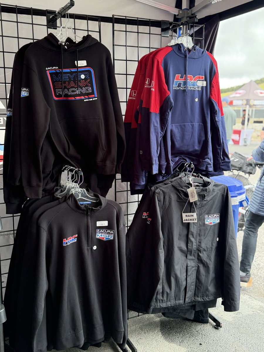 MeyerShankRac's tweet image. Head over to the Promenade between Turn 3 and Turn 4 to pick up up all the latest Acura Meyer Shank Racing and HRC merch! Including rain jackets! 🌧️

Not at the track? Stock up here: meyershankracing.com/pages/merchand…

#LagunaSeca // #IMSA // #Acura