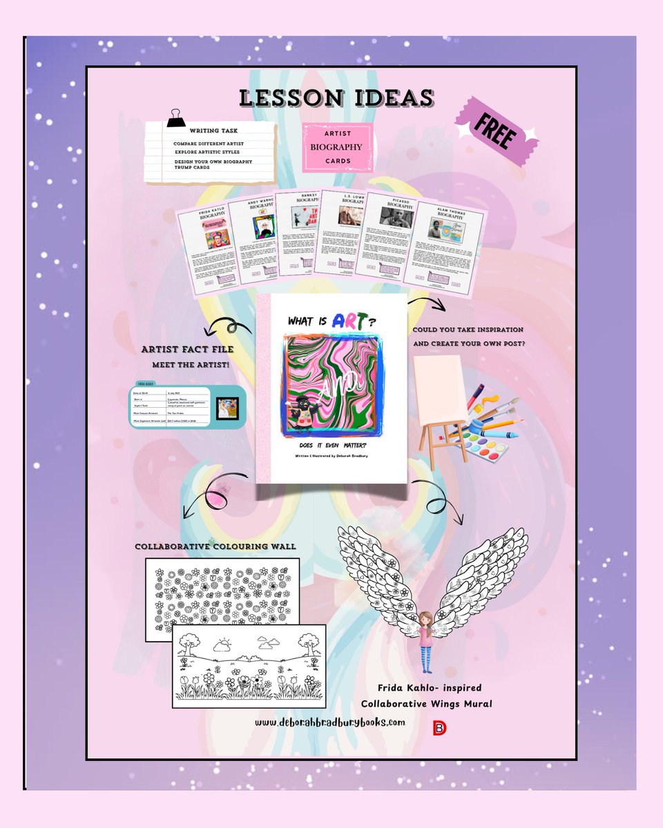 DBradburyBooks's tweet image. Free Art Lesson Plan. KS2. Inspire engaging art activities while encouraging students to think independently and explore their own perspectives? Website above!
#ks2 #primaryeducation #edutwitter  #primaryteachers #sel #socialemotionallearning #artsintegration #teacherresources