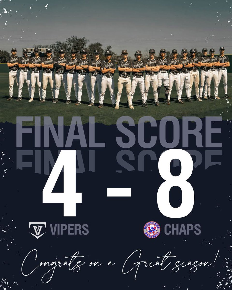Viper_Baseball's tweet photo. An unforgettable season. ⚾️🐍

District Champions—for the first time in program history.

This group changed the standard, made history, and gave everything they had until the very last out.

Nothing but pride for these Vipers.

VALERE.
Be worthy. Be courageous. Prevail. https://t.co/fwG6eTgwkc