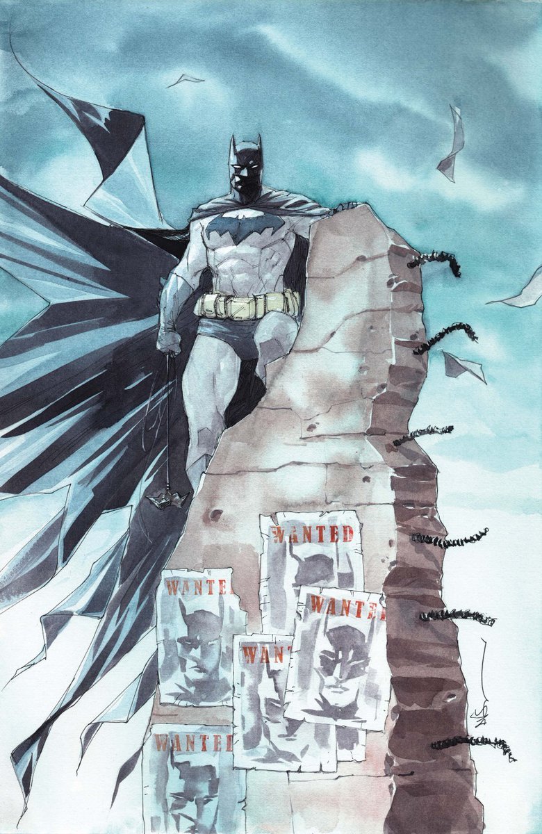 ComicCrusaders's tweet image. Batman by Dustin Nguyen #comics #comicart #art #comicbookart