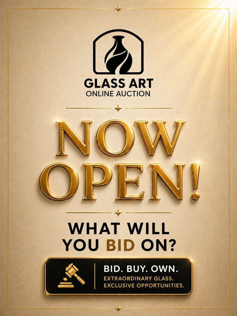 VetroGlass's tweet photo. BIDDING IN NOW OPEN! ✨ Vetro’s Online Auction, where the first four art glass pieces are now available for auction! Which piece are you bidding on? Our Online Store is also open for gallery purchases!   https://t.co/ca7m8piWbe

#onlineauction #onlinestore #glassblowing https://t.co/saIVC67Nrc