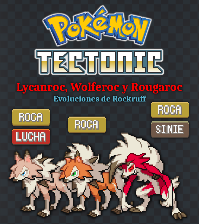 Tectonic_ES's tweet photo. No estábamos satisfechos con el estado de Lycanroc en el juego, ¡por lo que decidimos separar sus formas en distintos Pokémon en la versión!

¡Bajo la luz de la luna, Lycanroc, Wolferoc y Rougaroc estarán listos para el ataque en la versión 3.4! https://t.co/Q4BMftxu5X