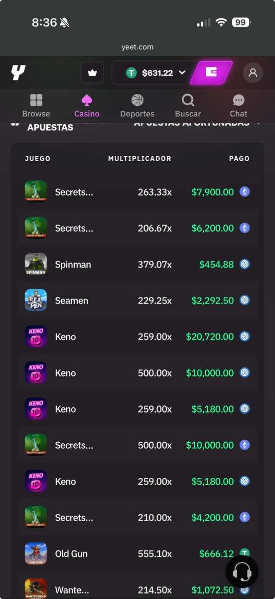RubenDescomps's tweet photo. @KeyboardMonkey3 @atanikun @BMcprovide21819 It was on March 28 and I message to support to telling you guys that was one guy playing suspicious, cause I roll like 500 spins and never got a bonus and this dude getting a lot of multis. https://t.co/5VQp96MAMV