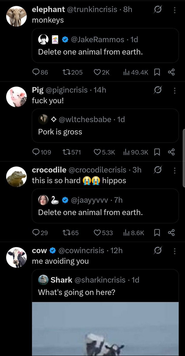 grtman0's tweet photo. Just found myself in the animal kingdom of X.
X is wild https://t.co/k5uUbH5Eex