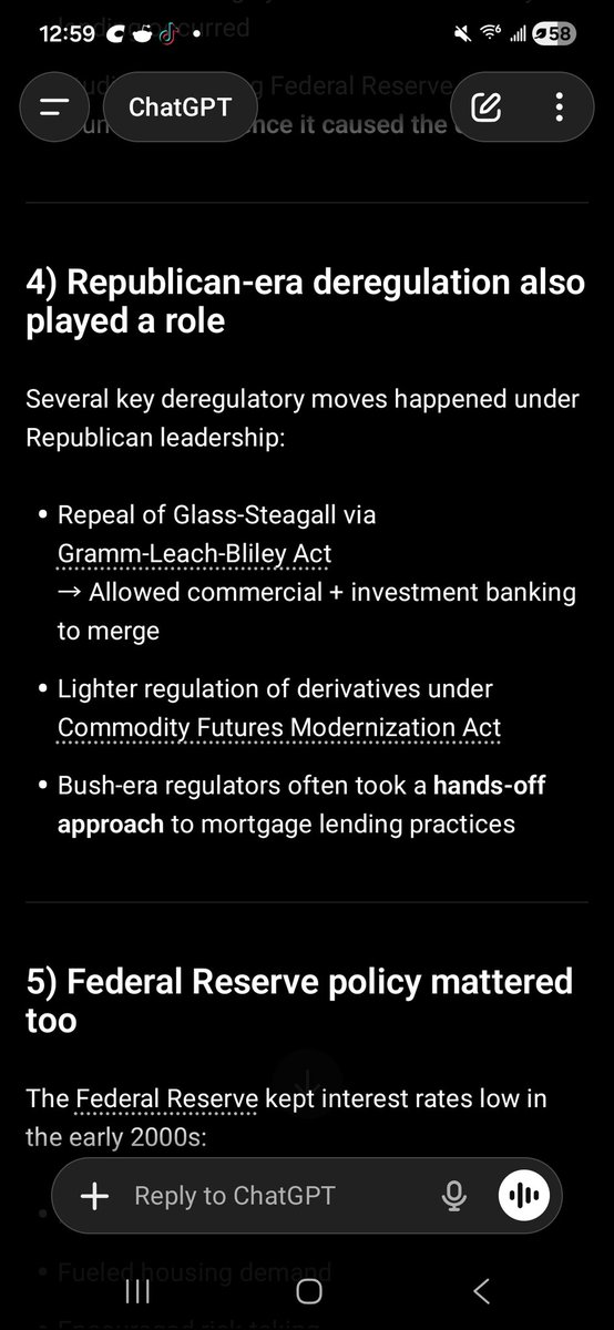 ryanjturner37's tweet photo. @KoblitzKurt @hazysalamander @Phi1lySpecial @tommysantos14 Both parties are to blame man. Not just one. But Clinton rolled back standards his last year in office. The risky lending and packaging into MBS's was done during bush's term. Add in deregulation and you have a bubble that bursts. https://t.co/q8DhJAAeKV