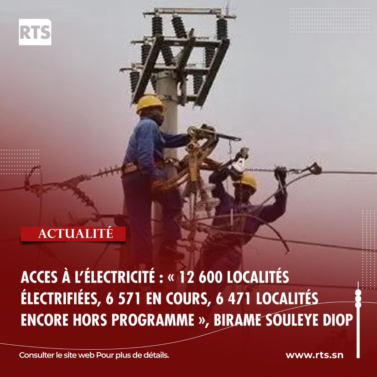 wlonj's tweet image. #Senegal: Le ministre de l’Énergie, Birame Souleye Diop, a annoncé que plus de 12  600 localités ont déjà été électrifiées au Sénégal, 6 571 sont en cours  de raccordement avec une finalisation prévue d’ici 2027
#Tchad