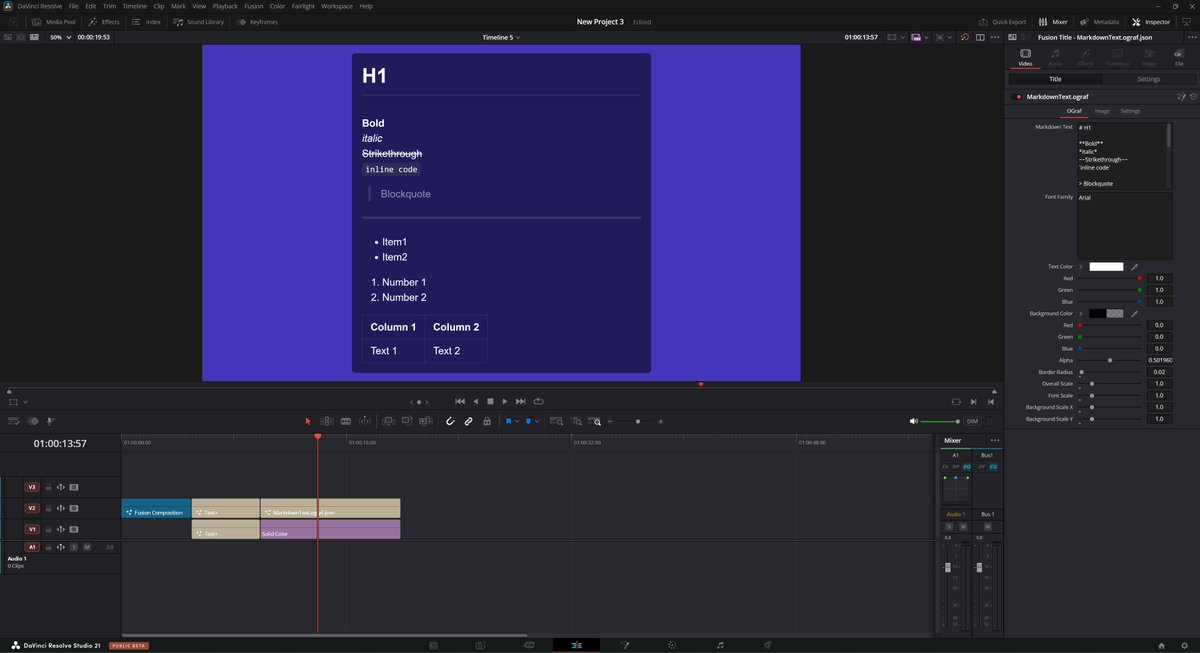 MugLab3's tweet image. MarkdownのOGrafサンプルを公開しました✨✨
Marked.jsを使うだけです
OGrafについては動画作る予定です👍
#DaVinciResolve 
#ダビンチリゾルブ
github.com/mug-lab-3/reso…