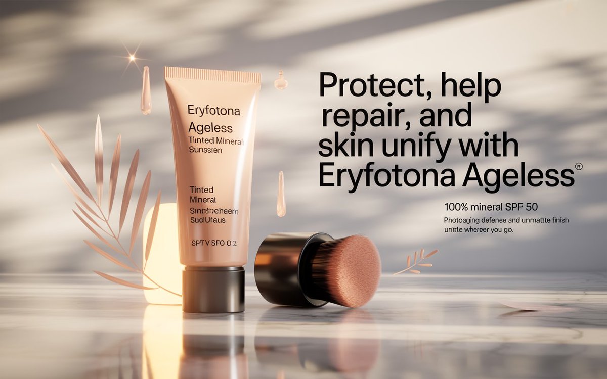 67mgm's tweet photo. ISDIN Flawless Duo

Uplink:   https://t.co/oxan1S3QID

Protect, help repair, and unify skin with Eryfotona Ageless, our tinted 100% mineral SPF 50 sunscreen. Then, get a flawless finish every time with Mineral Brush. https://t.co/Kq2QAuQsHT