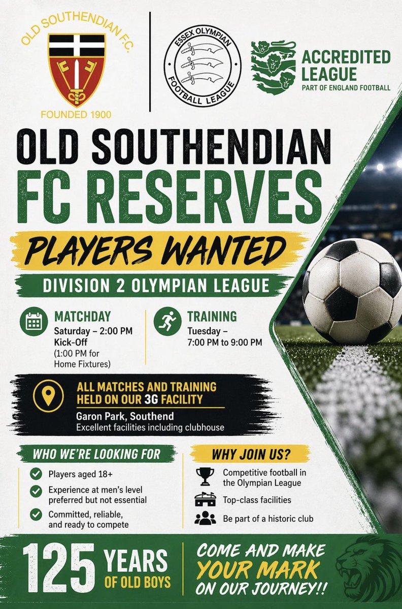Old Southendian Reserves tweet media