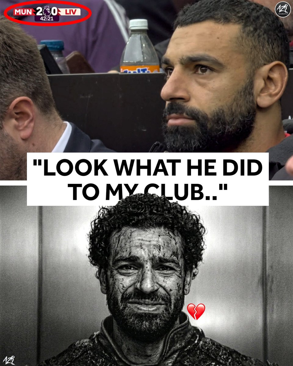 AzrOrganization's tweet photo. 🚨 Mo Salah watching Manchester United totally dominate Liverpool at Old Trafford.. 🥲💔⬇️

Mo Salah's last five Premier League appearances at Old Trafford:
⚽
⚽⚽⚽🅰️
⚽
⚽
⚽🅰️🅰️

He missed his LAST EVER game at Old Trafford against Manchester United due to Injury. 💔 https://t.co/gag7It2d6S