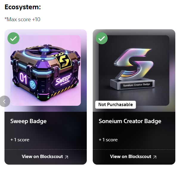 Soneium Season 9 is going to end less than 4 Days, Grab your badges and Boost your score on @Soneium with Sweep 💛

1️⃣ sweep.haus/Soneium-Creato…

2️⃣ sweep.haus/quests/mint/Sw…

Mint for free and boost your Score on @Soneium 💿