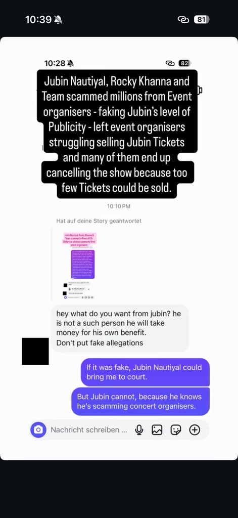 Jubin Nautiyal, Rocky Khanna and Team scammed millions from Event organisers - faking Jubin’s level of Publicity - left event organisers struggling selling Jubin Tickets and many of them end up cancelling the show because too few Tickets could be sold.