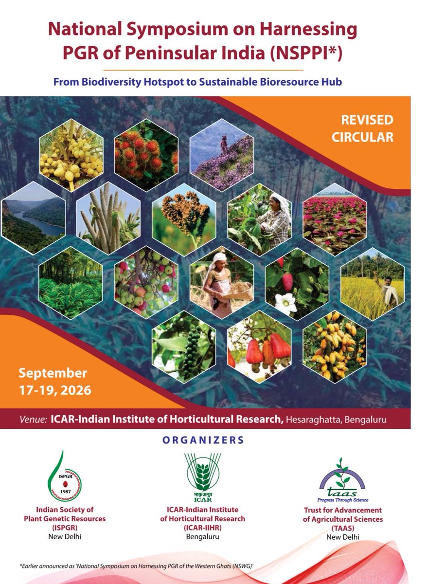 Indian Society of Plant Genetic Resources tweet media