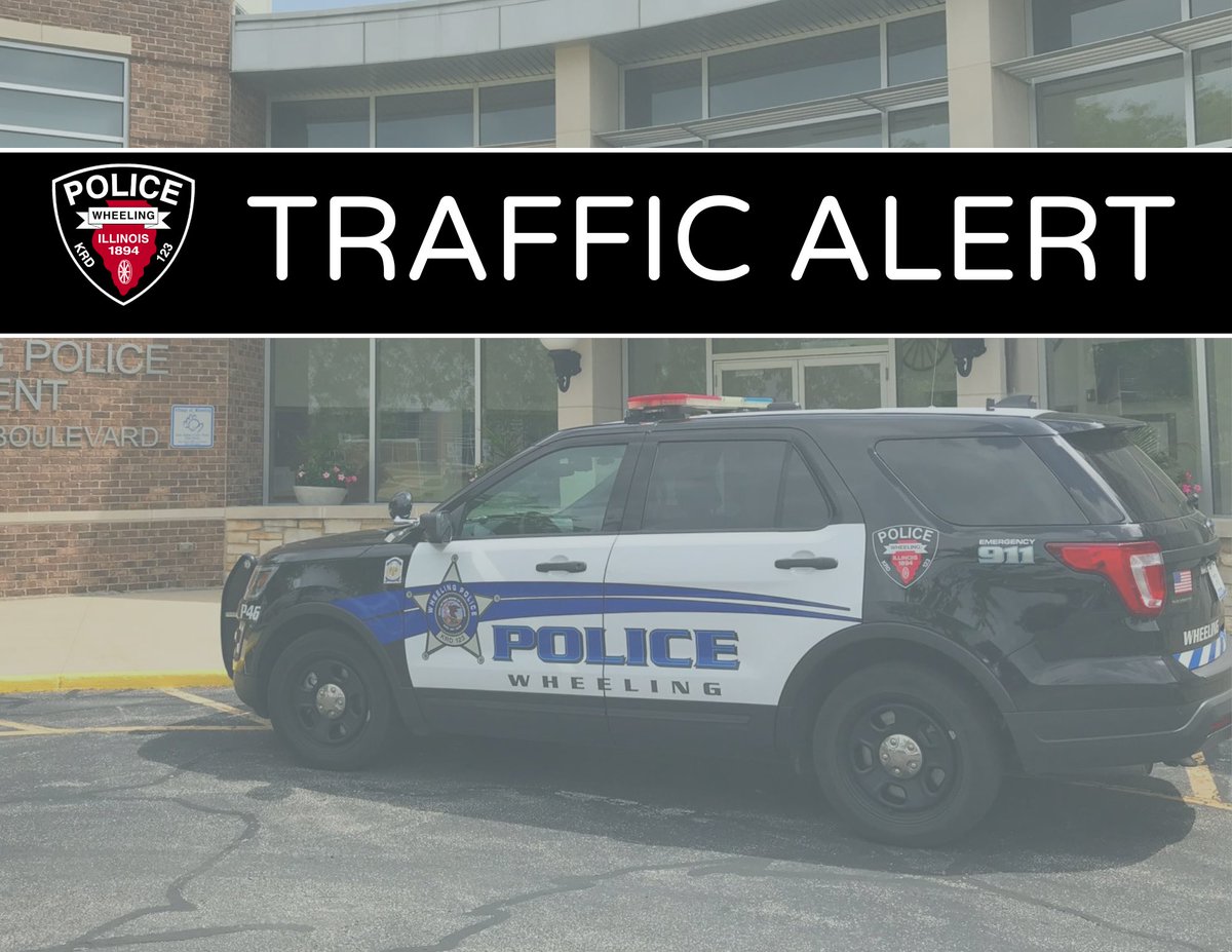 PoliceWheeling's tweet photo. The Prospect Heights Police Dept is investigating an incident. As a result, the westbound lanes of Palatine Rd Frontage between Milwaukee Ave and Wolf Rd are closed. There are no threats to the public, but please avoid the area. An update will be provided when the road reopens. https://t.co/bAGeoP2sVL