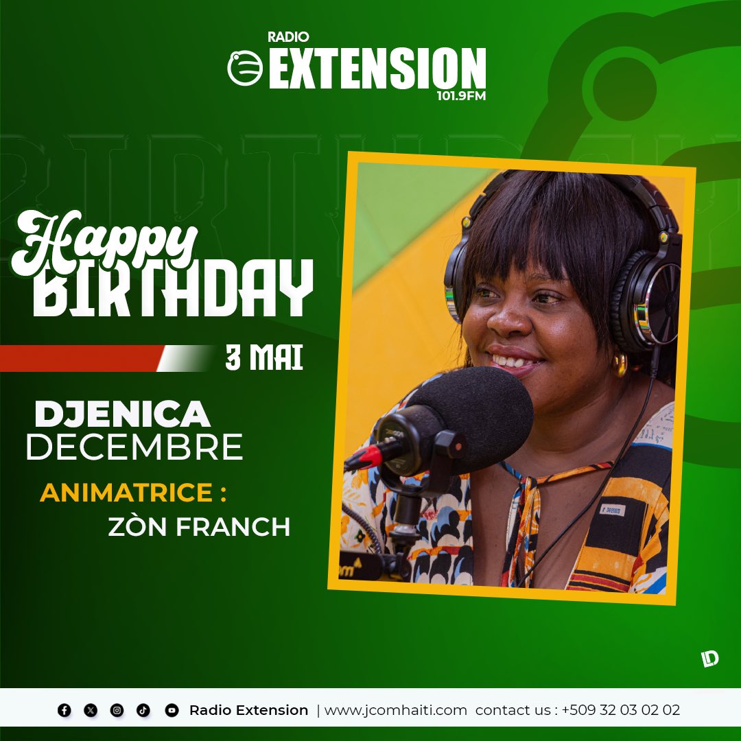 XtensionFM's tweet photo. Joyeux anniversaire Decembre Djenica https://t.co/fcEDtuHFan