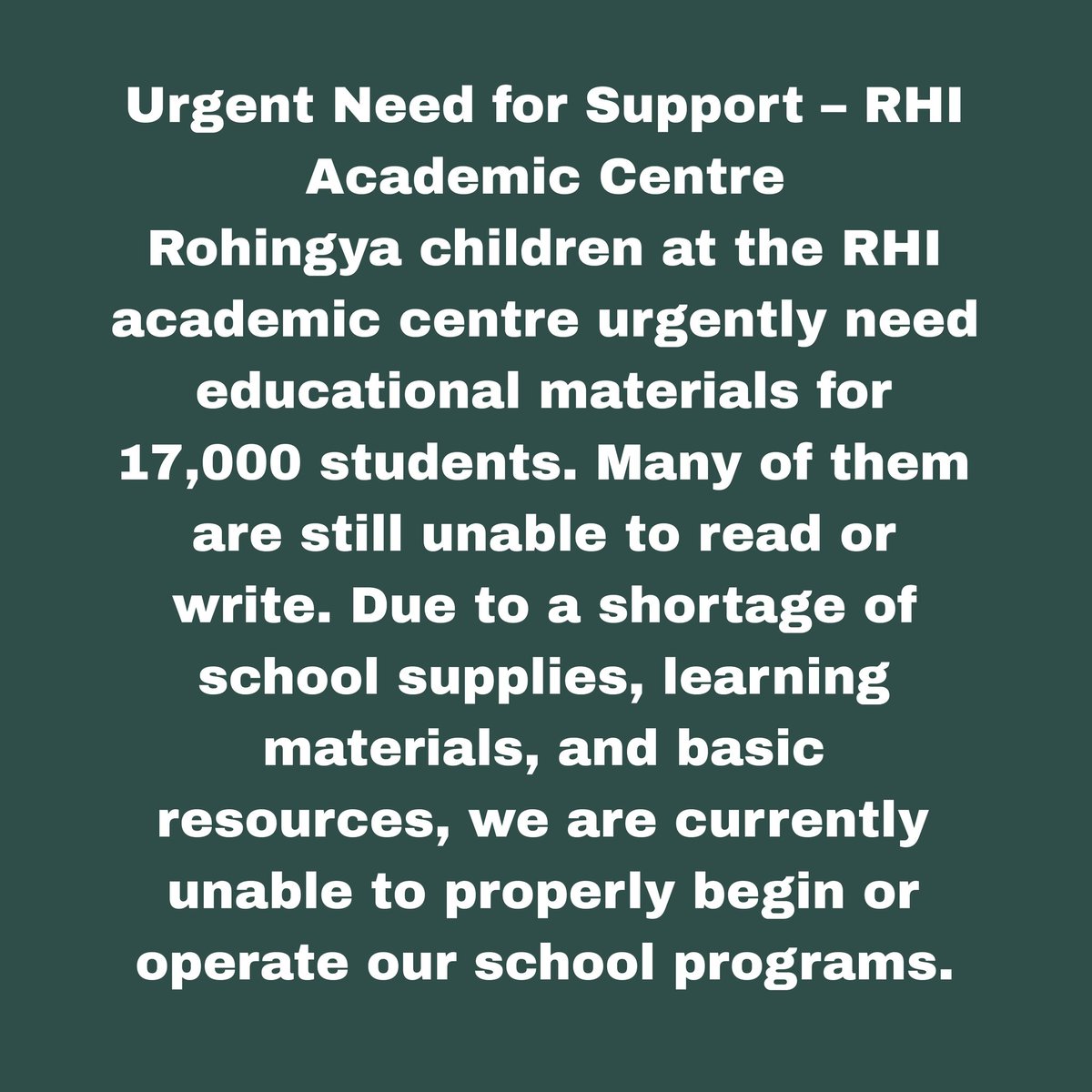 Rohingya Humanitarian Initiative (RHI) tweet media