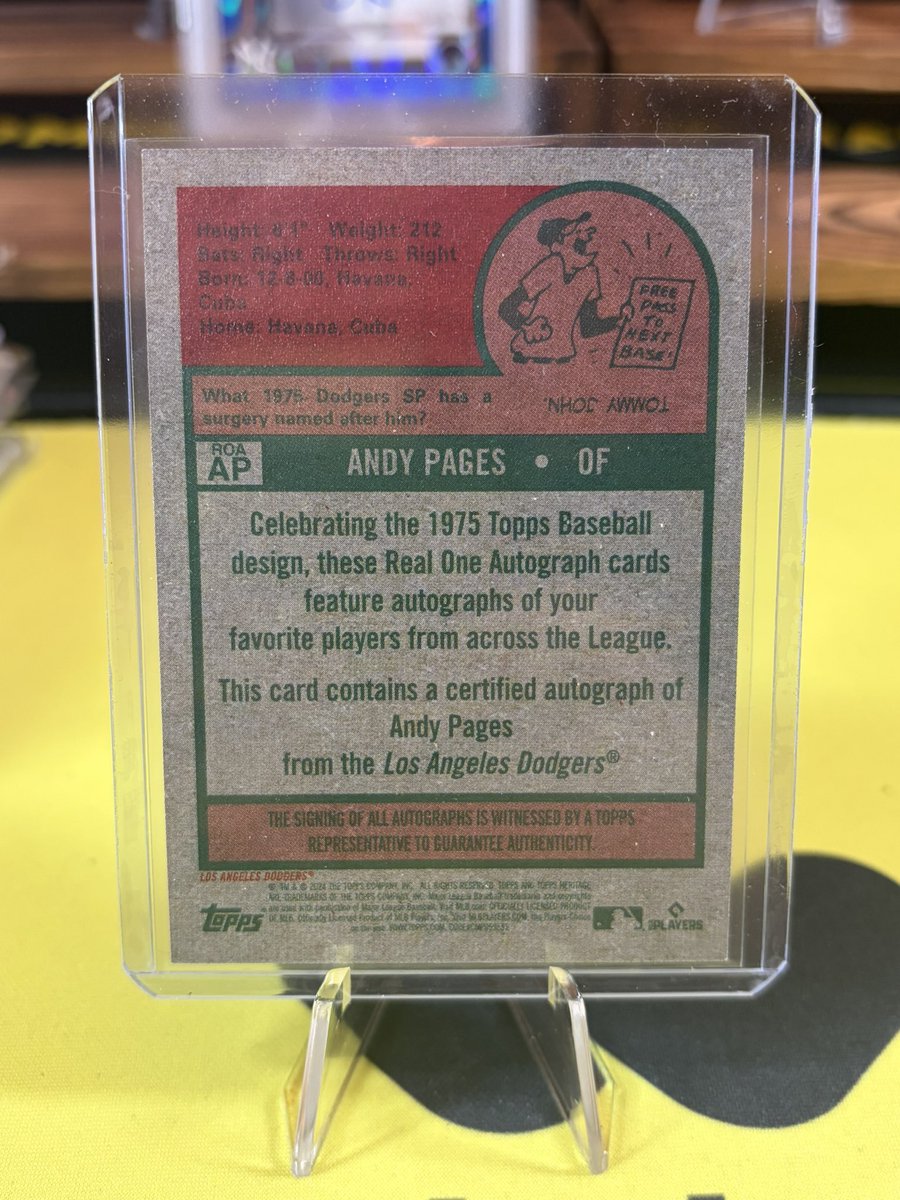 2024 Heritage high number Andy Pages real one autograph