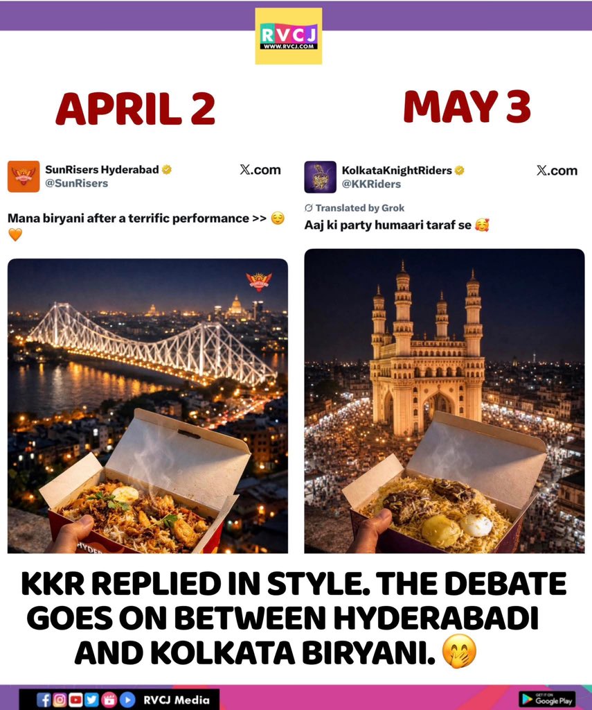 skaminur1975008's tweet image. They cooked each other 😂.
But Kolkata biryani best #ipl #biryani
