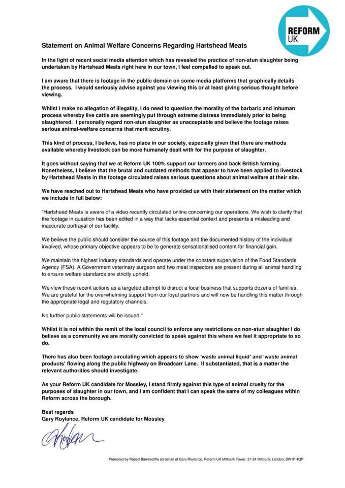 Tameside and Gorton Branch Reform UK tweet media
