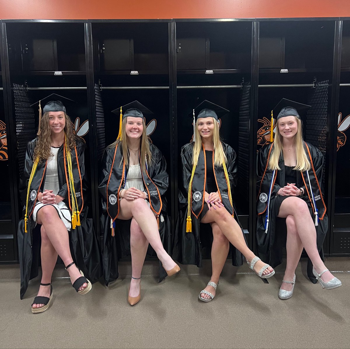 WU_wsoccer's tweet photo. Happy graduation day Amanda, Mya, Linzey, &amp; Reagan! We are extremely proud of you! #JacketUp #SeeWULater https://t.co/Li3Ac26FIv