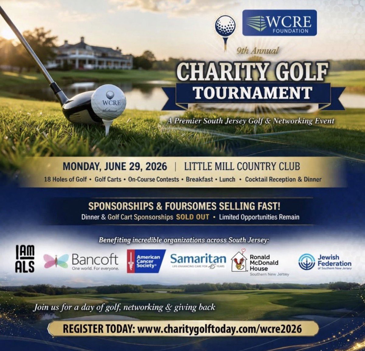WCRE1's tweet photo. Join us!!! #ForeAGoodCause ⛳️🏌️🏌️‍♀️🏌️‍♂️ https://t.co/OVRN0PNjge