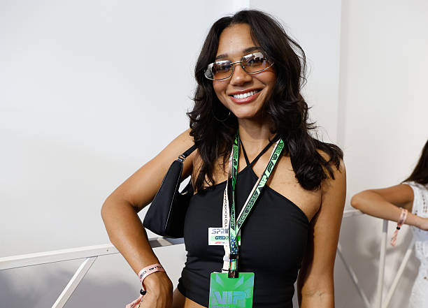 moozanna's tweet image. Greta Onieogou in the paddock ahead of the Sprint Race for the Formula 1 Crypto.com Miami Grand Prix at the Miami International Autodrome in Miami Gardens, Florida, United States, on May 2, 2026.

#AllAmerican #AllAmericanCW #GretaOnieogou