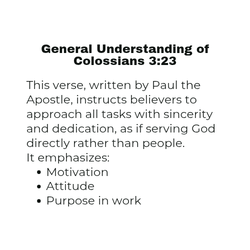 iamo_cube's tweet image. Reflecting on 📖 Colossians 3:23
#Excellence 
#WorkWithPurpose 
#ChristianLiving 
#FaithWalk 
#SpiritualGrowth