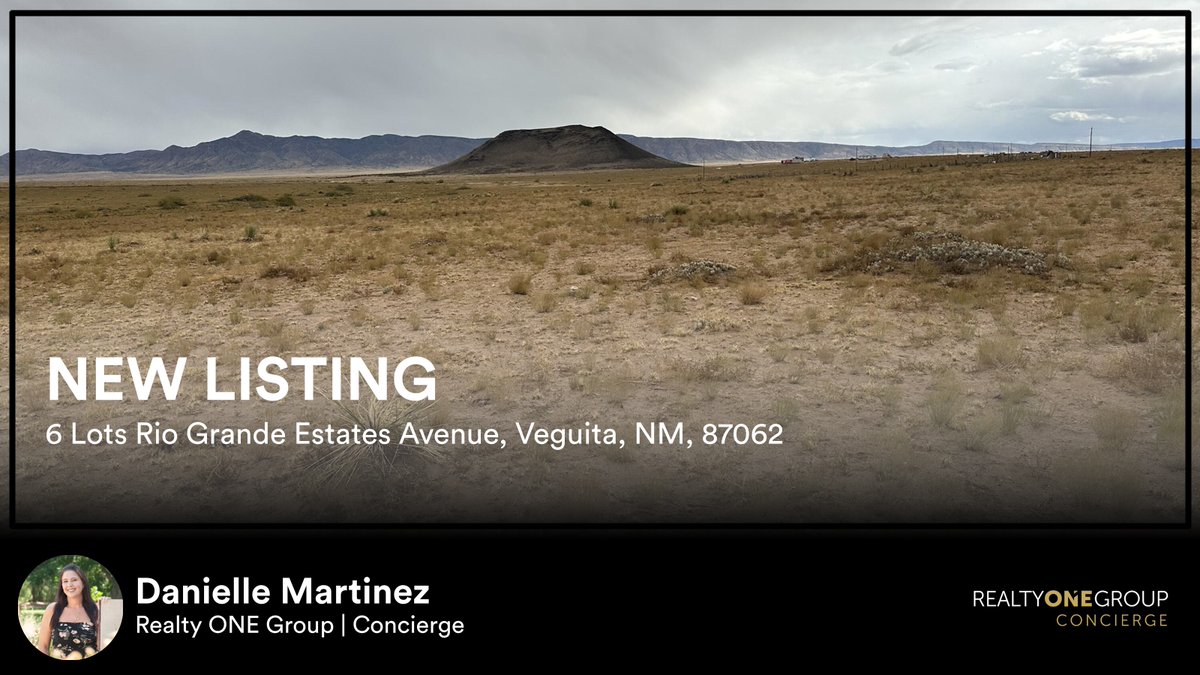ROGConcierge's tweet image. 📍 6 Lots Rio Grande Estates Avenue, Veguita, NM, 87062

Our agent’s latest listing on RateMyAgent
Real Estate REC2025-0605

...
#realestate #Realty_ONE_Group_Concierge__Albuquerque O: 505–318–1111