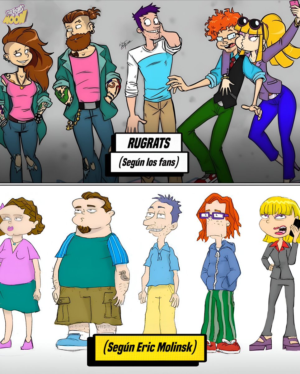 CartoonsOTMoon's tweet image. Un dato animado hasta Beyond The Spider-Verse. Día 281:

En 2015, muchos fans imaginaron a los Rugrats como millennials exitosos y atractivos.

En respuesta, Eric Molinsky (artista de la serie) tuvo que presentar su visión realista de los Rugrats adultos