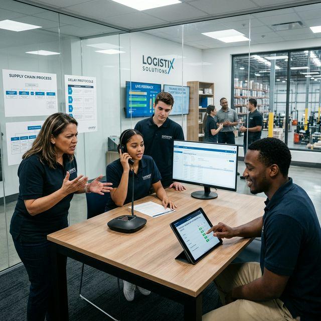 elearncompany's tweet image. AI-powered scenario practice lets #Logistics &amp;amp; #SupplyChain teams rehearse high stakes conversations before they impact on‑time delivery or inventory accuracy. Adaptive role plays build confidence, sharpen judgment &amp;amp; drive consistent performance. #Elearning #AI